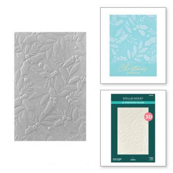 Spellbinder, Holly & Foliage 3D Embossing Folder