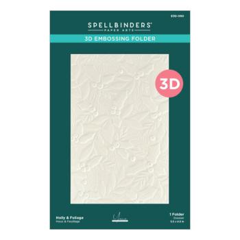 Spellbinder, Holly & Foliage 3D Embossing Folder