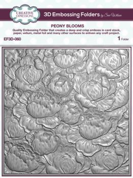 Creative Expressions • Sue Wilson 3D Embossing Folder Peony Blooms