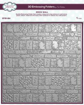 Creative Expressions, 3D Embossing Folder 8x8 Inch Brick Wall