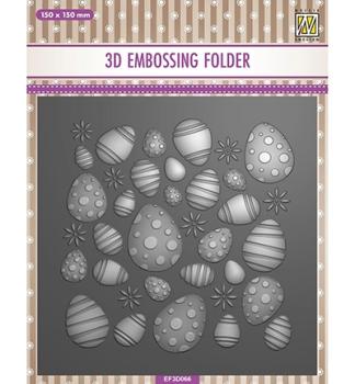 Nellie Snellen, 3D Embossing Folder Easter Eggs Background