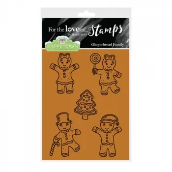 Hunkydory, Happy Town Stamp Set - Gingerbread Family