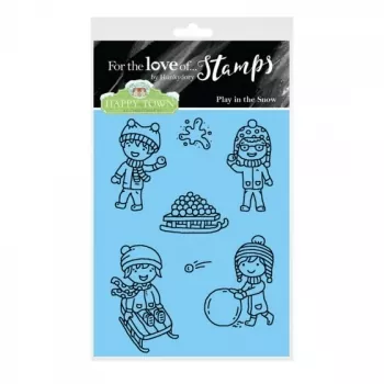 Hunkydory, Happy Town Stamp Set - Play in the Snow