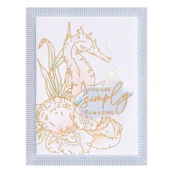 Spellbinders, Seahorse Floral Glimmer Hot Foil Plate & Die Set