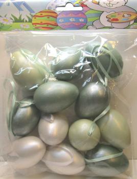 MBI, Kunststoffeier, pastell metallic Grüntöne