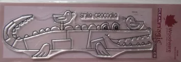 Stempel Smile Corcodile, Woodware, Creative Expressions