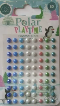 Polar Playtime - Adhesive Enamel Dots, Craft Consortium