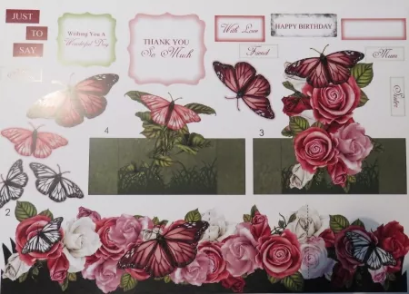 Shaped Card Making Kit, Butterfly, Debbi Moore, Sparpreis