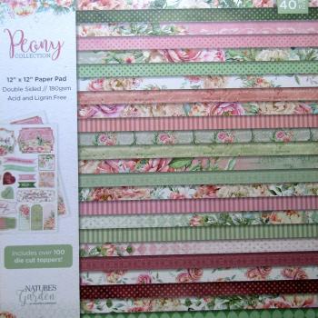 Crafters Companion, Scrapbook Block Peony Collection