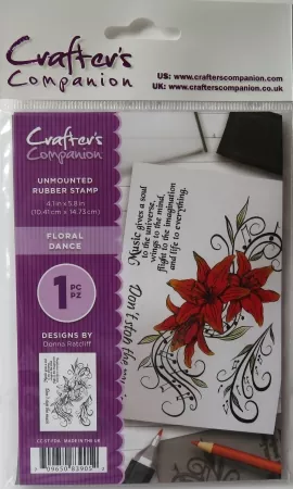 Unmounted Rubber Stamp Floral Dance, Crafters Companion