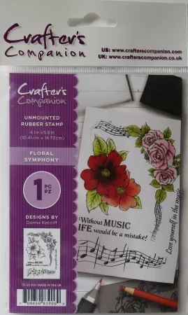 Unmounted Rubber Stamp Floral Symphony, Crafters Companion