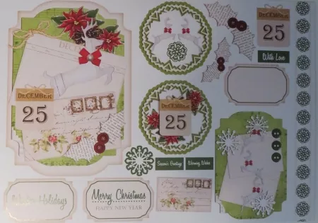 Shabby Chic, Christmas Splendour Card making Kit, Debbi Moore