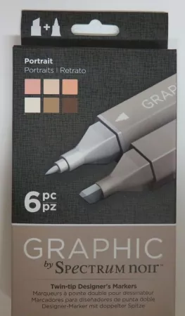 Graphic Marker, doppelte Spitze, Thema Portrait, by Spectrum Noir , Crafters Companion