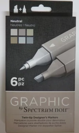 Graphic Marker, doppelte Spitze, Thema Neutral, by Spectrum Noir , Crafters Companion