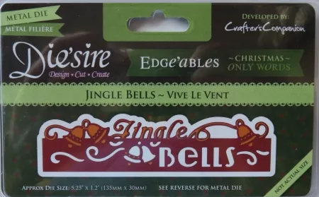 Stanzschablone Jingle Bells, Die`sire, Crafters Companion