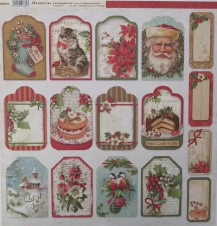 Stamperia, Scrapbook Bogen Christmas Vintage