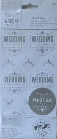 Sticker Hochzeit / Wedding mit Grußbotschaften, Docrafts
