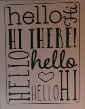 Embossing Folder, Hintergrund Hello, Darice