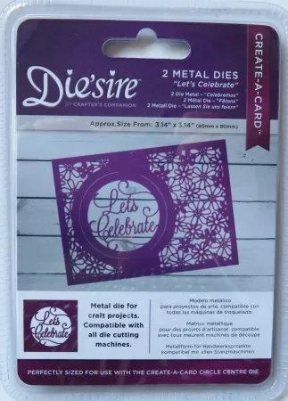 Die’sire Create-a-Card Kinetic Inlay Metal Die - Let's Celebrate, Crafters Companion