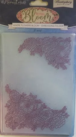 Where Flowers Bloom Moonstone Embossing Folder, In Full Bloom, Hunkydory