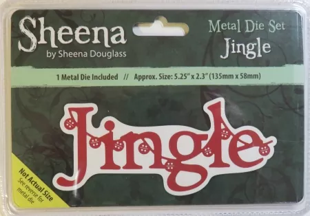 Sheena Douglass Christmas Sentiment Metal Die - Jingle , Crafters Companion