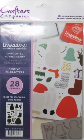 Threaders A5 Rubber Stamp Set - Festive Charakters , Crafters Companion