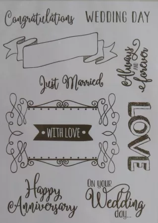 Sara Signature Rustic Wedding Clear Acrylic Stamp - Always & Forever, Crafters Comapnion