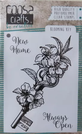 COOSA Crafts clearstamps A7 - Blooming key stamp, Coosa Craft