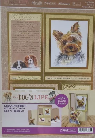 King Charles Spaniel & Yorkshire Terrier Luxury Topper Set, Hunkydory