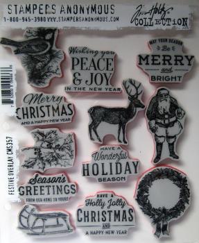 Stampers Anonymous, Tim Holtz Collection Stempelset Festive Overlay