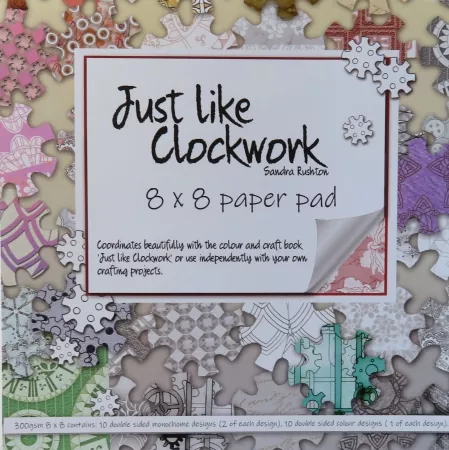 Paper Pad, Papierblock Just like Clockwork, Sandra Rushton