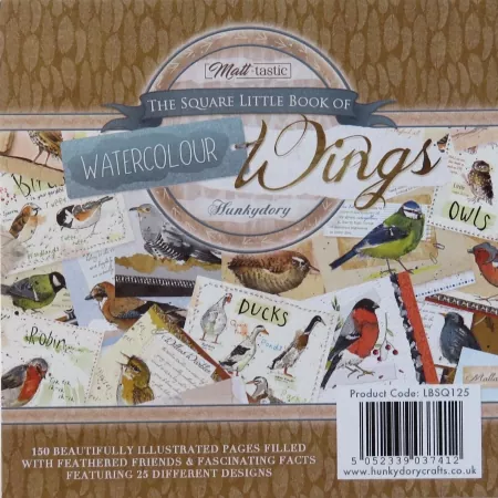 The Square Little Book of Watercolour Wings, Vögel, Hunkydory