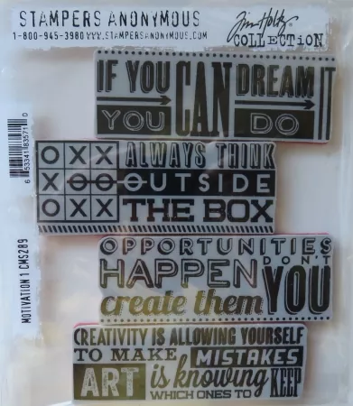Tim Holtz Collection Stempelset Motivation1 , Stampers Anonymus