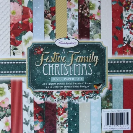 A Festive Family Christmas Paper Pad, Hunkydory