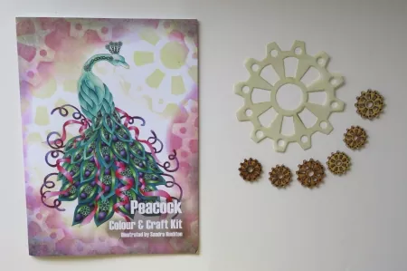 Peacock Color & Craft Kit, Sandra Rushton