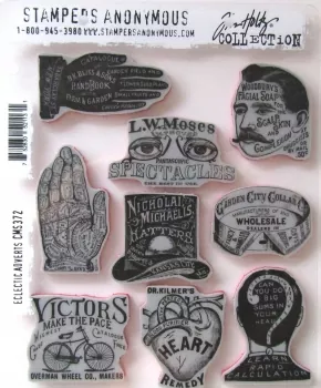 Tim Holtz Collection Stempelset Eclectic Adverts , Stampers Anonymus