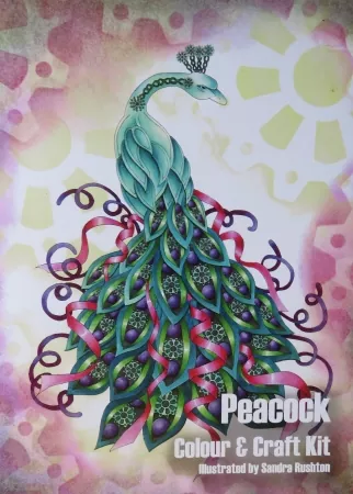 Peacock Color & Craft Kit, Sandra Rushton