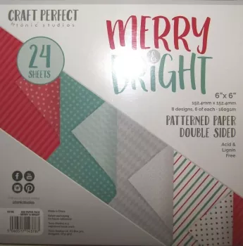 Tonic Studios card pack 6x6" x24 Merry & Bright