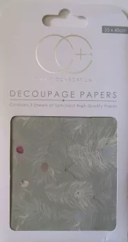 Craft Consortium Peacock Turquoise Decoupage Papers