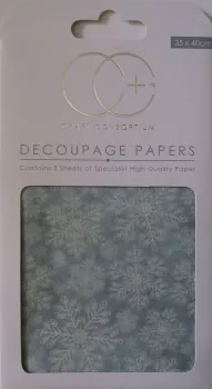 Craft Consortium Blue Snowflakes Decoupage Papers