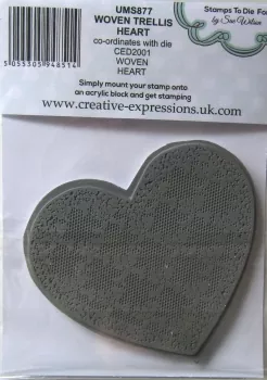 Creative Expressions • Stamp Woven Trellis Heart