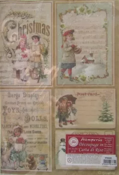Decoupage Rice Paper - Christmas Postcards Stamperia