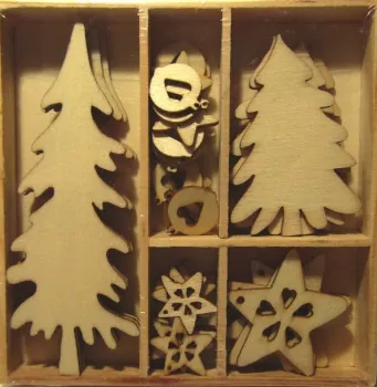 Craft Emotions - Holz Ornamente Tannenbaum