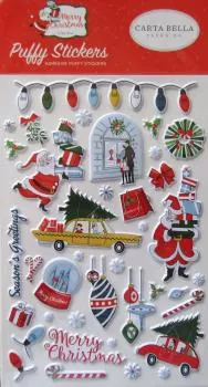 Carta Bella, Puffy Stickers Merry Christmas