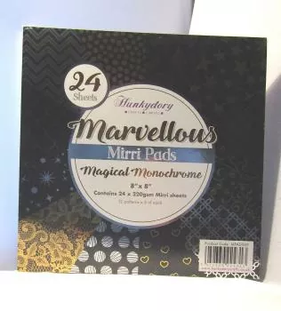 Hunkydory, Marvellous Mirri Pad, Magical Monochrome