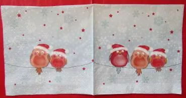 Serviette Christmas Birds,5 Stück