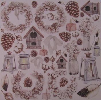 Ciao Bella, Cozy Moments 6x6 Inch Fussy Cut Pad
