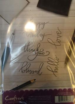 Crafters Companion, Stamp Script Words