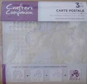 Crafter's Companion 3D Layerinng Stencil Carte Postale