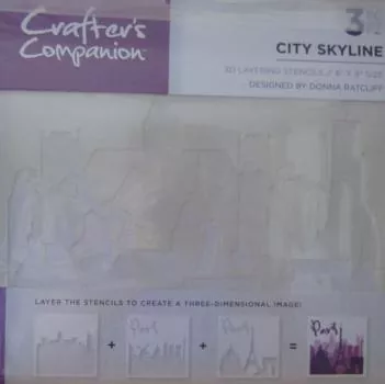 Crafter's Companion 3D Layerinng Stencil City Skyline